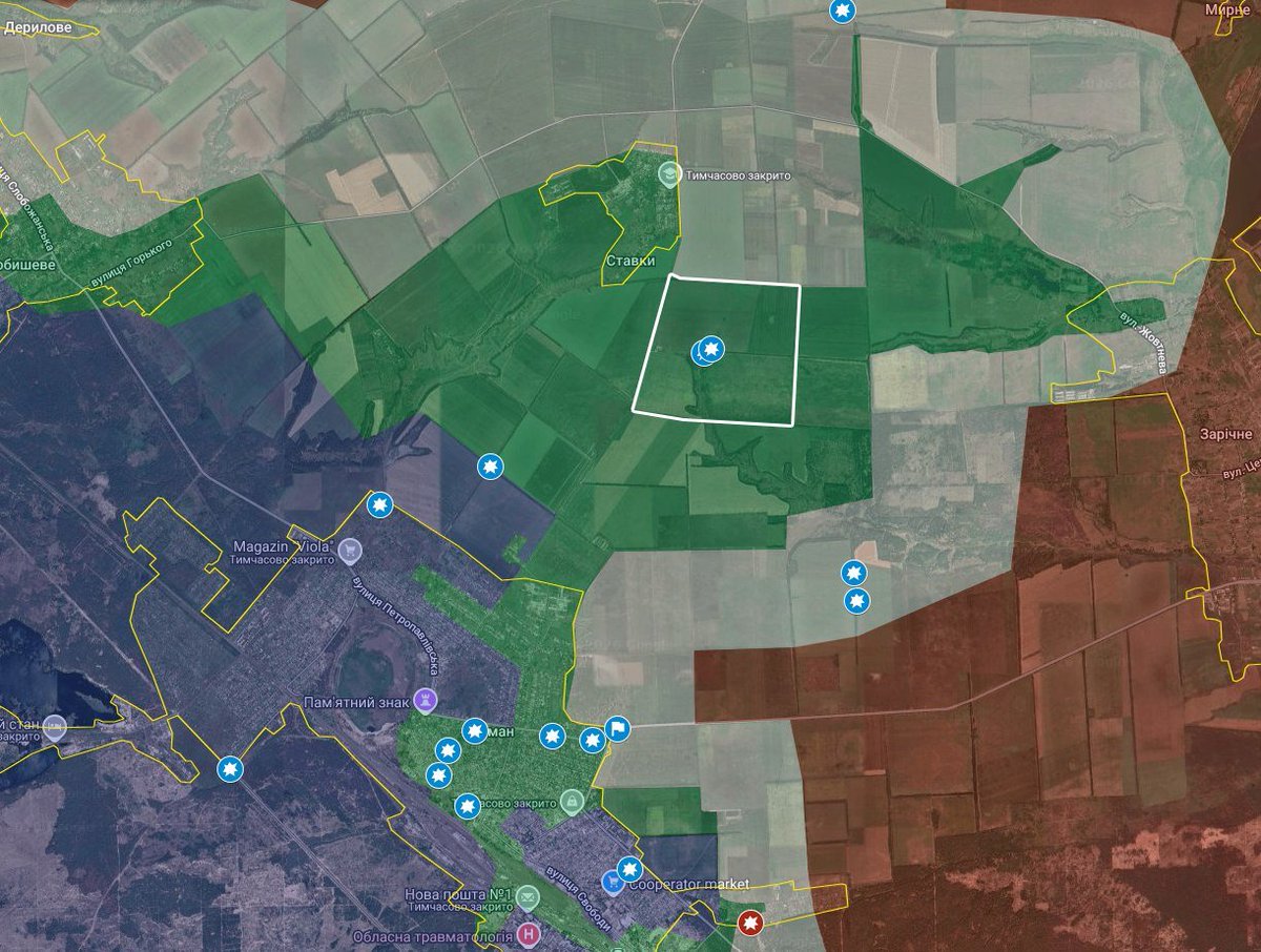 DakdaR22's tweet photo. Ukrainian warriors are holding positions near the village of Stavky, in the Lyman direction🇺🇦

Have a powerful day,  heroes 🫡

(Perfect war maps) https://t.co/wlDlsuP2G1