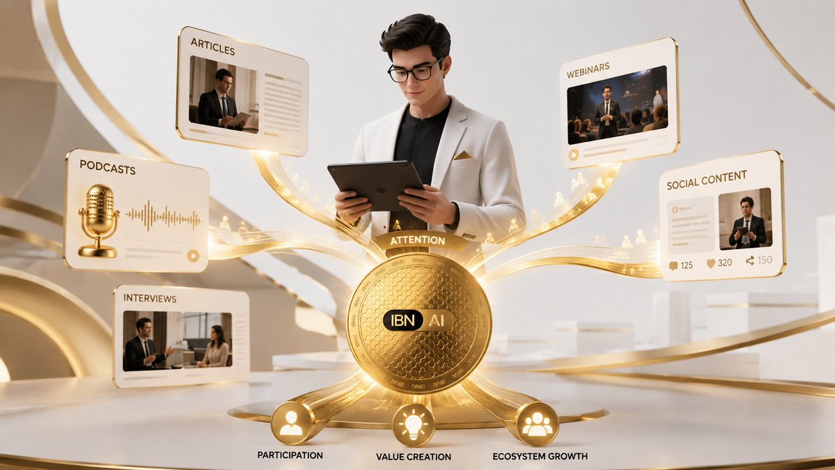 Arslan_onchain's tweet photo. Most tokens launch by asking: “Why should anyone care about this coin?”

$IBNAi starts from a different asset: attention.

IBN already operates an investor-media network spanning 75+ brands, 600+ public/private companies and 5,000+ syndication partners. The interesting part isn't another ERC-20 existing on Ethereum.

It’s the attempt to turn an existing media audience into a measurable participation loop.

Read that carefully.

IBNAi isn't presented as equity, revenue-sharing, or an investment claim. It is designed as a loyalty + engagement layer around the IBN ecosystem.

That distinction changes how the project should be evaluated.

That makes the thesis less about crypto speculation and more about whether an established distribution machine can turn attention into an owned, repeatable engagement system.

A Thread🧵▼▼▼