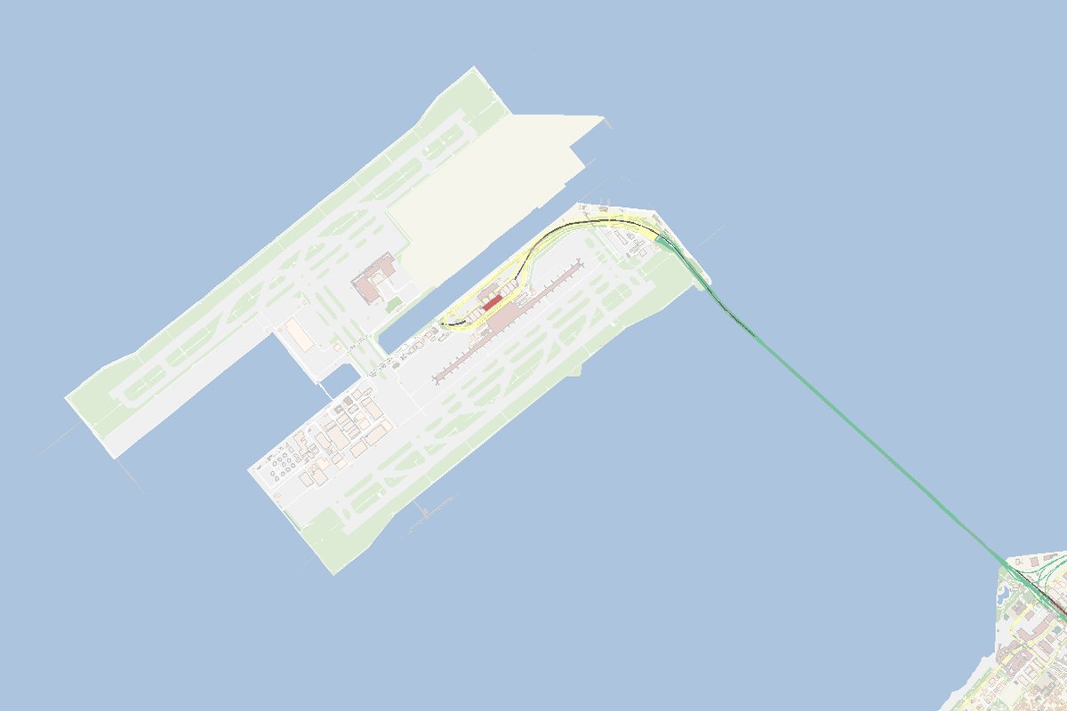 geotofficial's tweet photo. 【#地理好きさんへの挑戦状 再】
ここはどこの地図でしょう？

本日が開港記念日！
「#空港マップ」だけで日本の地域（空港✈）を当ててください。皆様のご挑戦をお待ちしております！ https://t.co/Btante8Jgp