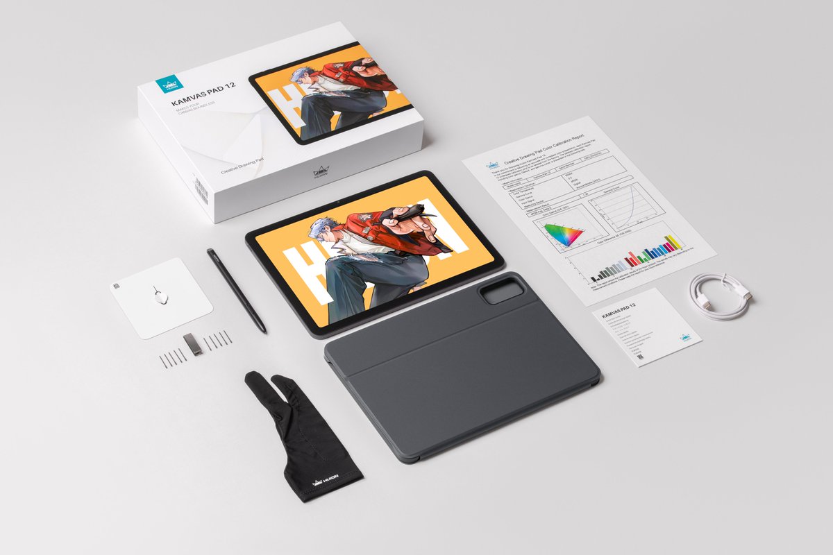HuionTab's tweet photo. Unbox and start creating—no extra purchases needed!  The Kamvas Pad 12 is an all-in-one package with everything you need. Just open and jump straight into your art!

https://t.co/mUnEjypUJ1 https://t.co/FsdpiJAraq