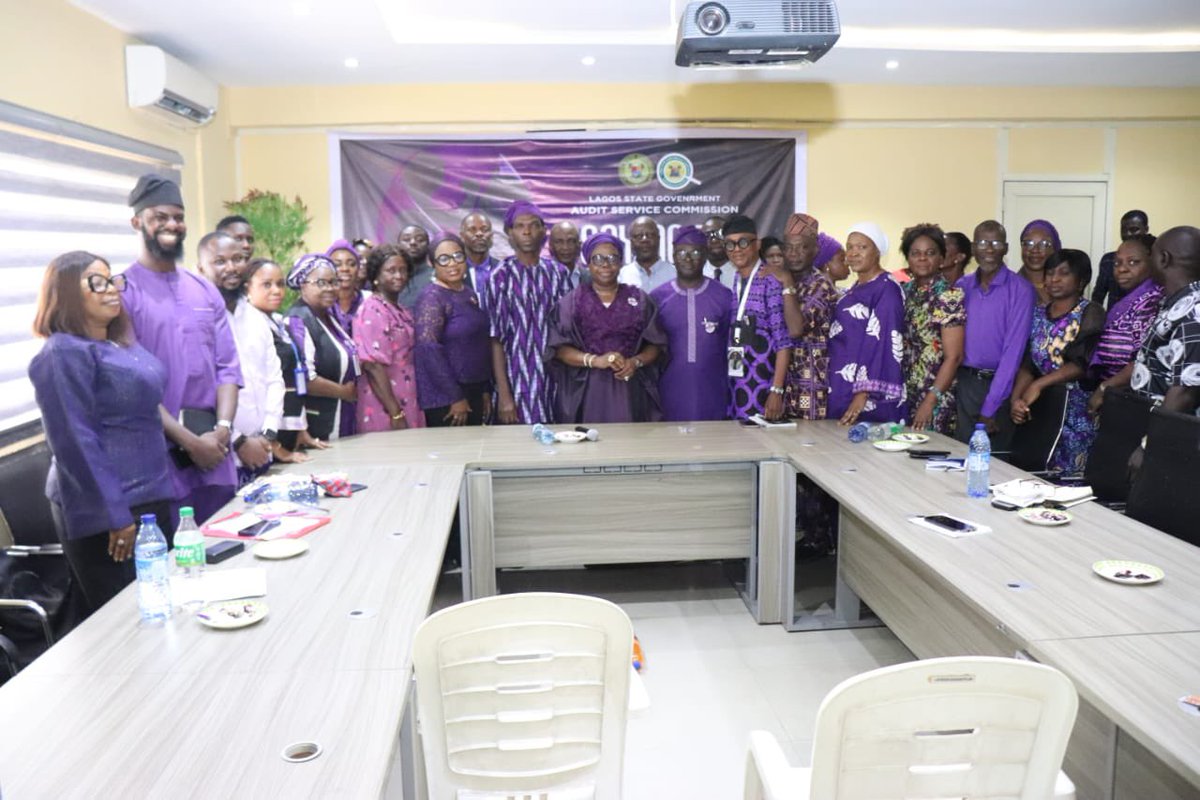 followlasg's tweet photo. AUDIT SERVICE COMMISSION URGES STAFF TO JOIN FIGHT AGAINST SEXUAL, GENDER-BASED VIOLENCE
https://t.co/jqX8bu3kQ7
@jidesanwoolu @drobafemihamzat @gbenga_omo @gboyegaakosile @BarrBimbola @Mr_JAGs @Riddwane
#AGreaterLagosRising
#LASG https://t.co/G4zqoZWxbm