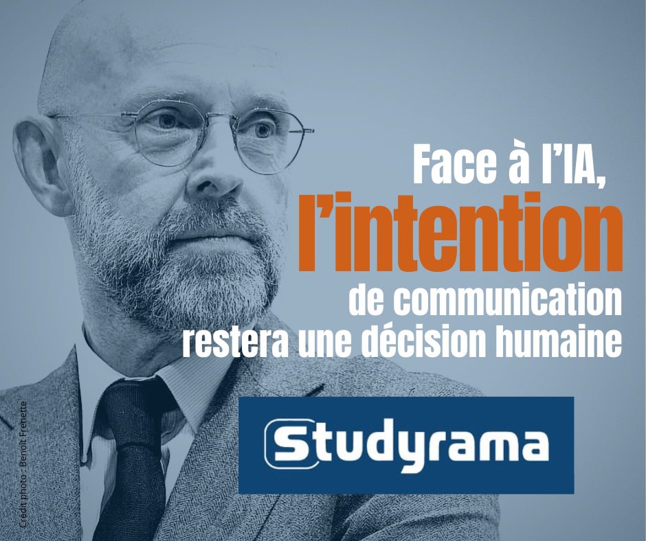 fredfougerat's tweet photo. #Communication : « L’IA ne remplacera jamais l’intelligence réelle ».

Interview complète sur @studyrama 

➡️ https://t.co/arWAvnwm89 https://t.co/xlyXPTNJUM