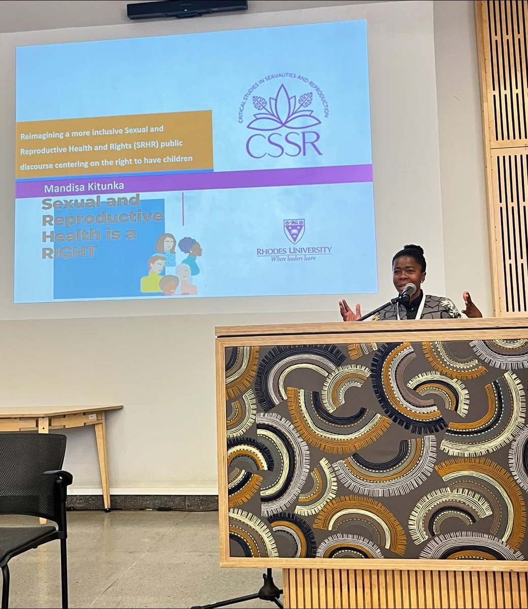 CSSR15's tweet photo. Mandisa Kitunka, PhD Candidate, presented on “Reimagining a More Inclusive Public Discourse: Centring on the Right to Have Children.”
 #Affinity #ReproductiveJustice #RightToHaveChildren #ReproductiveRights #InclusiveDiscourse #CSSR #FutureAfrica #UniversityOfPretoria https://t.co/QU4BWRezJ1