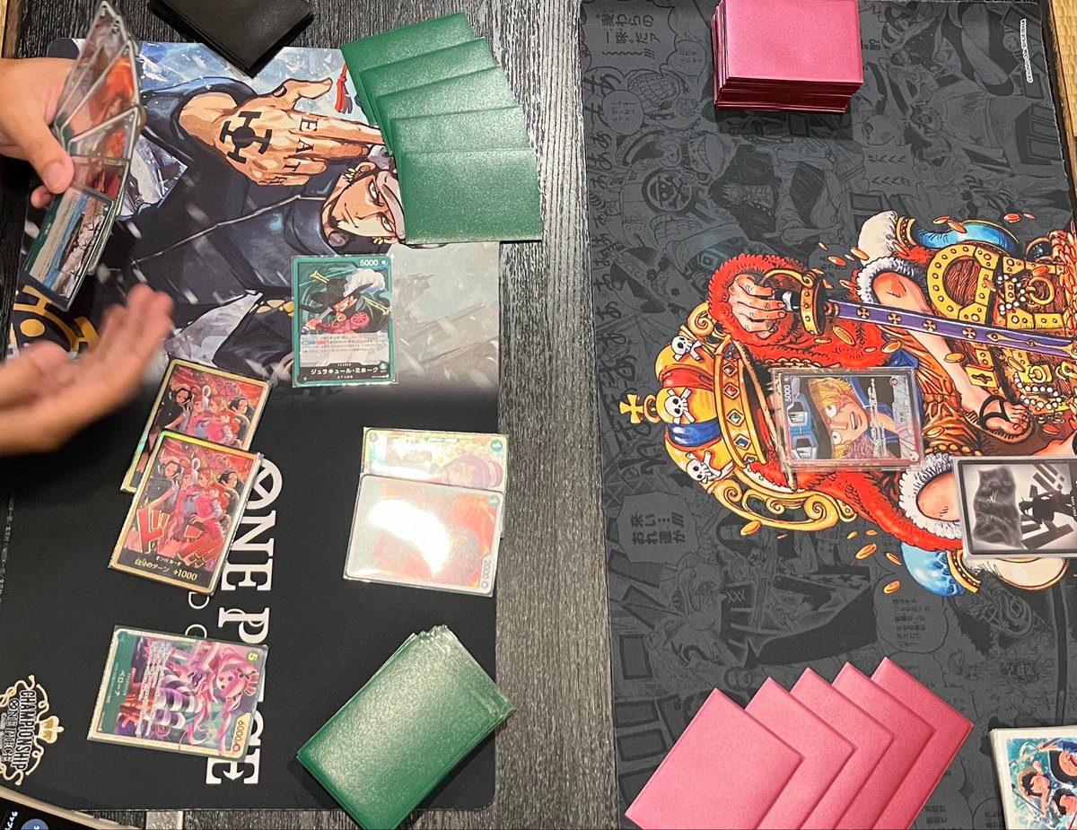 honta_shouten's tweet photo. ワンピース店舗予選
1回戦目
バトルスタート
今日の公認
黄シャーロットリンリン
青ロックス
緑ミホーク 6名様
紫エネル
黒ティーチ
黒ルフィ
黒ヤマト 2名様
赤黒サボ
だと思います
#ワンピース https://t.co/e7lbjQWJH2