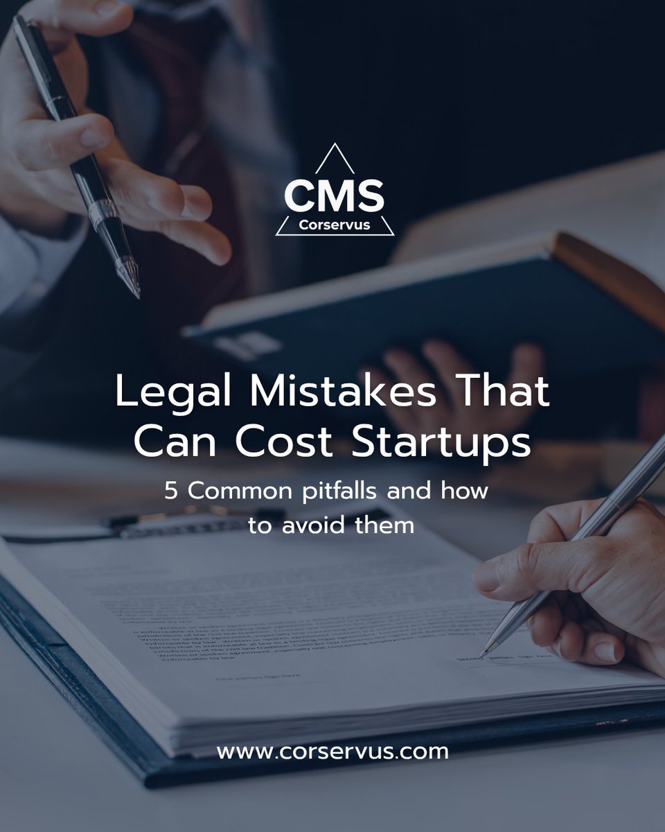 corservus39845's tweet photo. Avoiding key legal mistakes early can help protect your
business as it grows.

5 common pitfalls:

→ Neglecting proper contracts
→ Overlooking compliance
→ Failing to protect intellectual property
→ Ignoring corporate governance
→ Seeking legal advice too late

#Startups https://t.co/VhWWXDQSRo