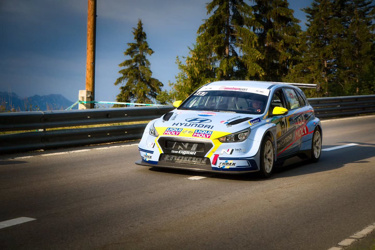 ModestoSeelx's tweet photo. Ayent–Anzère Hill Climb 2026 
Driver: Michael Widner 
Car: Hyundai 
Camera: Canon R5 Mii / R6 Miii 
Lens: RF 70–200 f/2. 8 L IS USM; RF 100–500 f/4. 5–7. 1 L IS USM https://t.co/QsoSA1q8TM