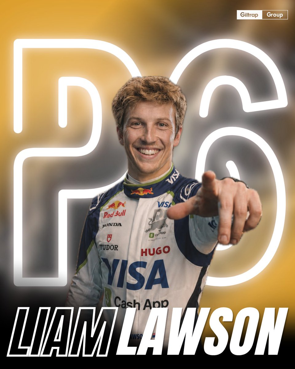 KristenDaneq's tweet photo. Liam Lawson secures P6 at Silverstone, earning another double-points weekend for the Kiwi. He heads to Spa with momentum. https://t.co/jStIPbJGIU