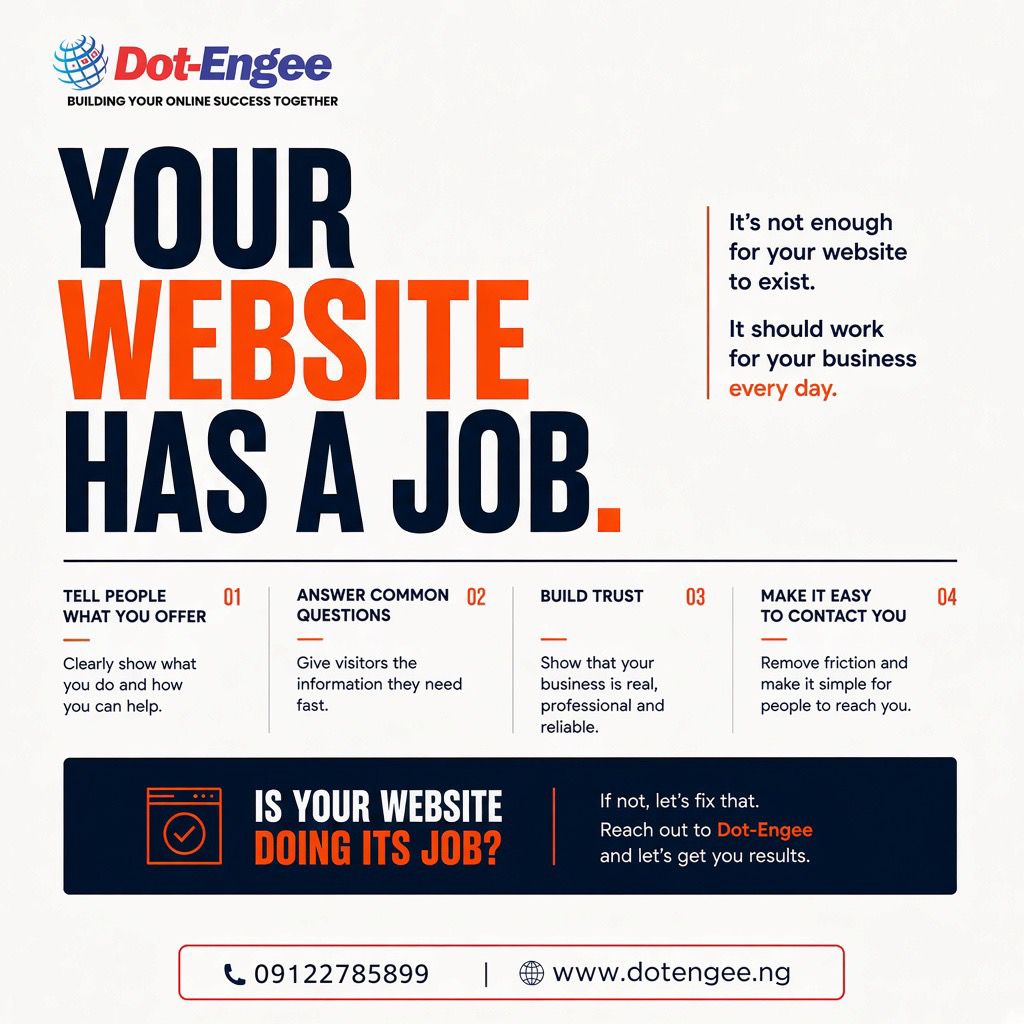 dotengee's tweet photo. Your website should do more than simply exist online. It should clearly tell people what you offer, build trust, and make it easy for customers to reach you.
Let Dot-Engee help you build a website that works for your business.

🌐 https://t.co/sY0SNU7Kac
📞 09122785899 https://t.co/qXhHwcFiYr