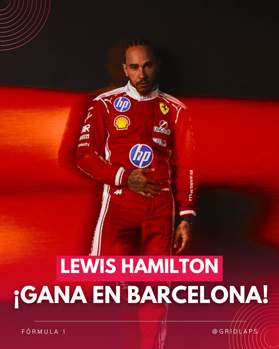 ElizMathietw's tweet photo. Victory for Lewis Hamilton in Barcelona! The British driver earns his first win of the season, his first with Ferrari, and the 106th of his career. George Russell (Mercedes)
Lando Norris (McLaren)

Hamilton returns to the top step of the podium https://t.co/7j7KWI8Lq1