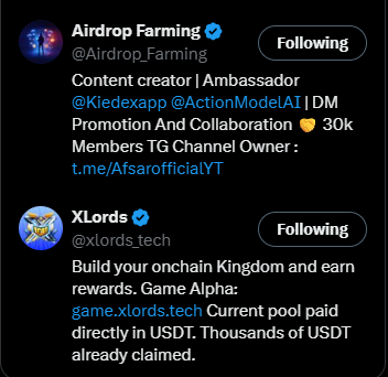 Lamiya5330's tweet photo. @Airdrop_Farming @xlords_tech 0xeaa2D7aFc29B14587f1e6F2b4B96d1dbF642E68C https://t.co/Di75FO2SUk