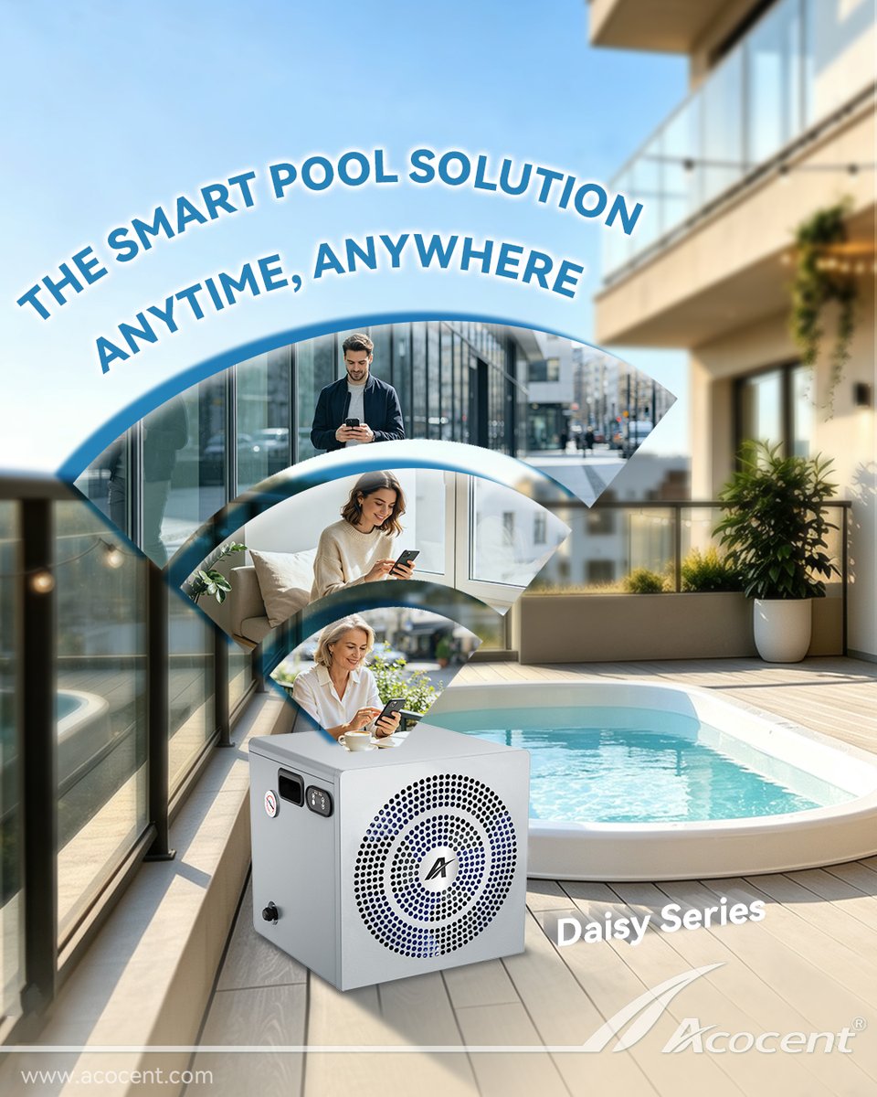 AcocentHeatPump's tweet photo. Your pool should be ready when you are.
Smart. Silent. Precise.
Control from your phone.
Explore Acocent Daisy Series Mini Pool Heat Pump→ https://t.co/pKm3OcWVwj
#ACOCENT #SmartPoolSolution #MiniHeatPump #OutdoorLiving #EnergyEfficient https://t.co/ZwtJYbuxgs