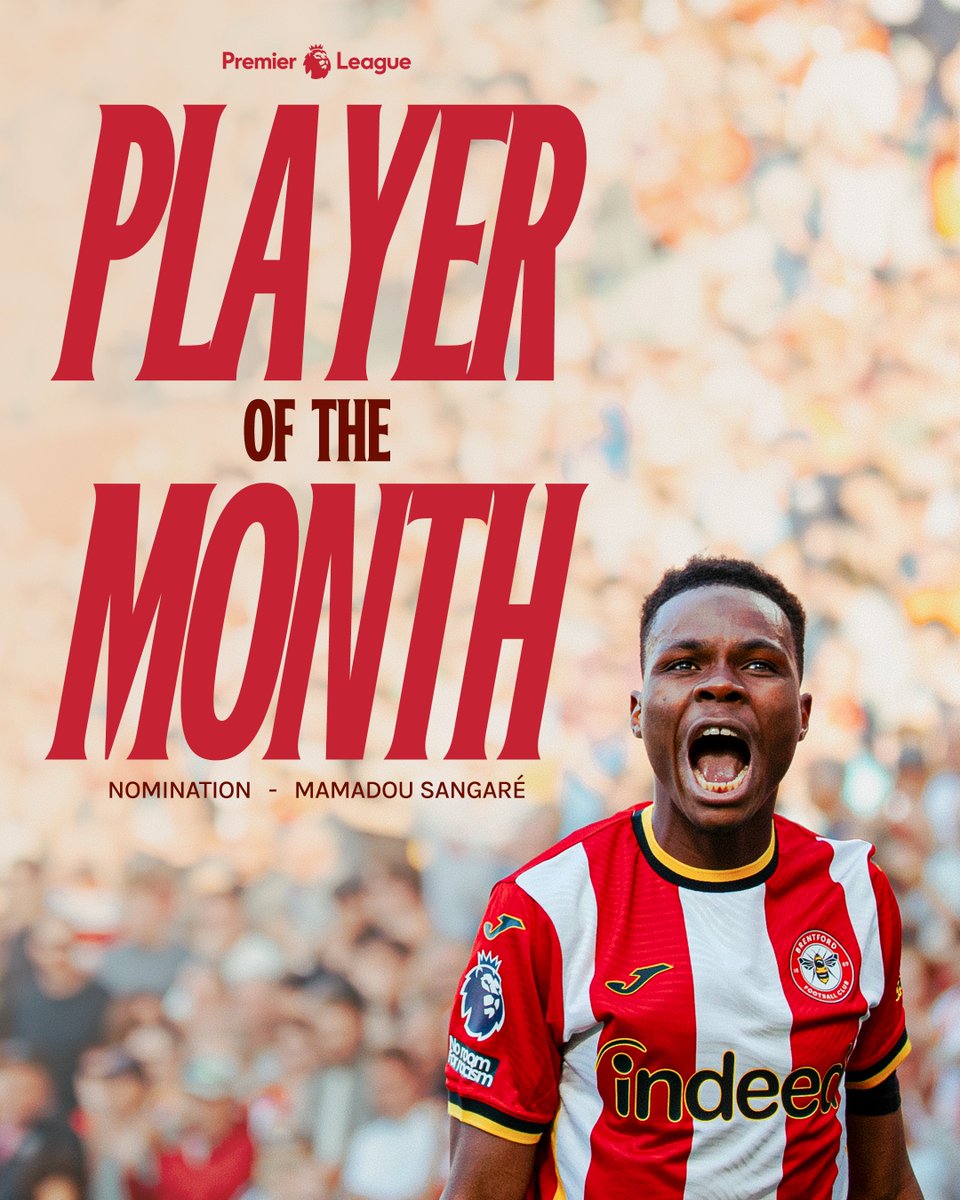 BrentfordFC's tweet photo. I wanna dance with Sangaré 🕺🏼
 
Wanna win the EA Sports Player of the Month award for August with Sangaré 🏆

Vote 🗳️ https://t.co/MT011B4irQ https://t.co/bkYXOeiTth