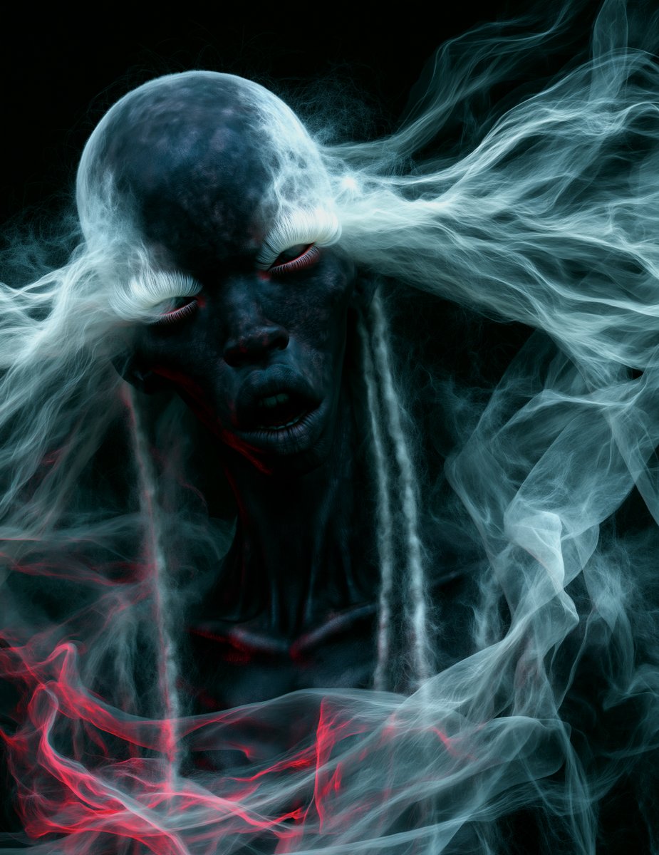 StaticWound_Leo's tweet photo. VEILSKIN
When the night wears a face of its own. 🌙💀
Blurring the lines between skin and spirit.
#DarkSurrealism #VisualArt #DigitalCreation #GothicArt https://t.co/Z7GJ0zNbLT