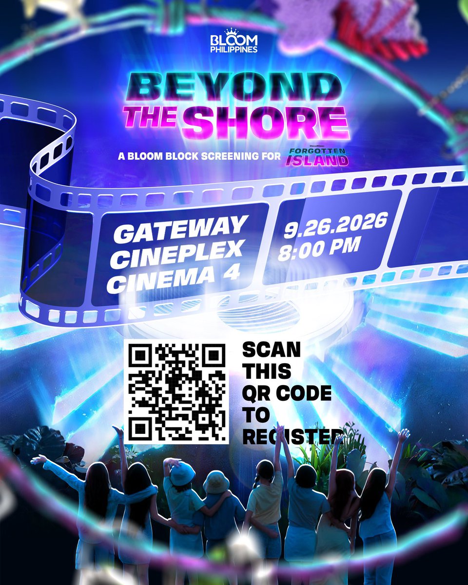 TEAMBLOOMPH's tweet photo. 🌊🏝️ BLOOMS, WE’RE GOING BEYOND THE SHORE! 🌺

Guess who’s joining us on our island adventure? 👀 Enervon! 🧡

Huge thank you to Enervon for sponsoring Enervon products for ALL our attendees! 🎁 We’re so excited to have you as part of Beyond the Shore! 🌊

🎟️ SLOTS ARE STILL AVAILABLE!

Join us for BEYOND THE SHORE: A Bloom Block Screening for Forgotten Island!

📍Gateway Cinema, Cubao, Quezon City (Cinema: 4)
Date: September 26, 2026
Time: 8:00 PM

The adventure is waiting, Blooms! 🏝️
Are you ready to set sail with us?

Register now!🌸

🔗 Registration Link:
https://t.co/NRv64qbL1w 

📩 Confirmation will be sent via email within 24 hours after registration.

#ForgottenIsland #BINIxForgottenIsland 
#ForgottenIslandBlockscreening