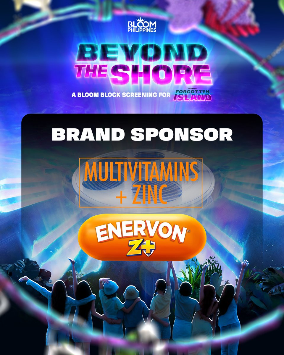 TEAMBLOOMPH's tweet photo. 🌊🏝️ BLOOMS, WE’RE GOING BEYOND THE SHORE! 🌺

Guess who’s joining us on our island adventure? 👀 Enervon! 🧡

Huge thank you to Enervon for sponsoring Enervon products for ALL our attendees! 🎁 We’re so excited to have you as part of Beyond the Shore! 🌊

🎟️ SLOTS ARE STILL AVAILABLE!

Join us for BEYOND THE SHORE: A Bloom Block Screening for Forgotten Island!

📍Gateway Cinema, Cubao, Quezon City (Cinema: 4)
Date: September 26, 2026
Time: 8:00 PM

The adventure is waiting, Blooms! 🏝️
Are you ready to set sail with us?

Register now!🌸

🔗 Registration Link:
https://t.co/NRv64qbL1w 

📩 Confirmation will be sent via email within 24 hours after registration.

#ForgottenIsland #BINIxForgottenIsland 
#ForgottenIslandBlockscreening