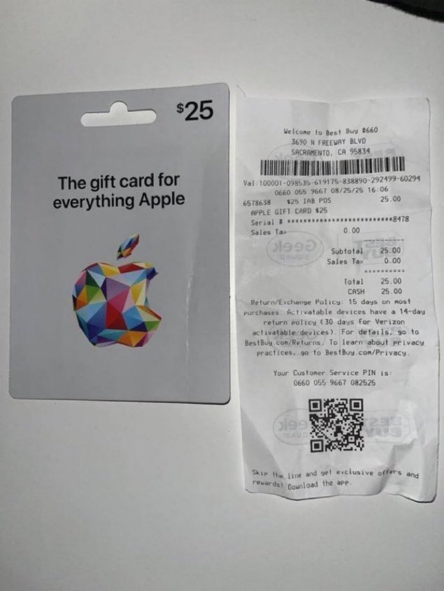 emmababees's tweet photo. I got $25 gold card. https://t.co/KRp4cotbQA