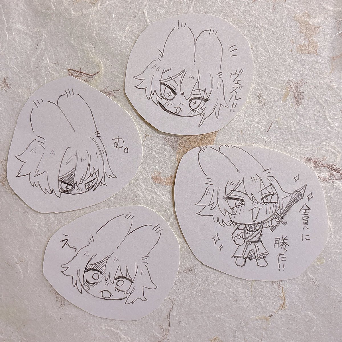 krts_000's tweet photo. 手描きシール https://t.co/J043ONSmT2