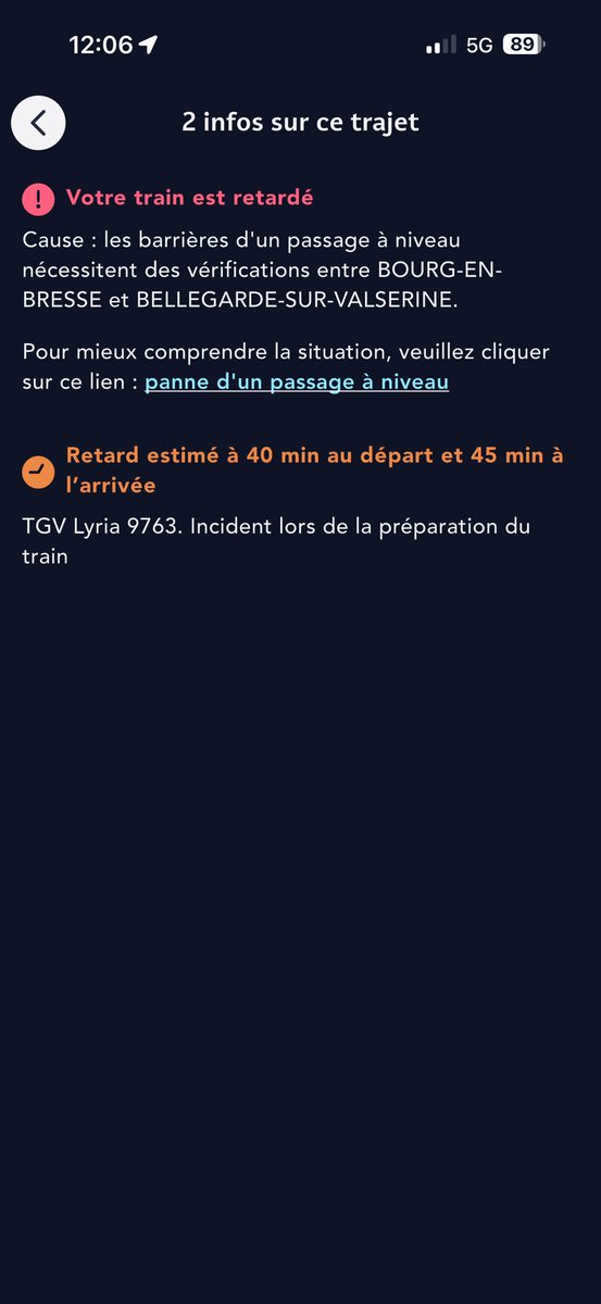 TrqtAlexis's tweet photo. La @SNCFVoyageurs une explication sur pourquoi je ne peux pas déposer une réclamation sur ce trajet malgré 45 min de retard et une correspondance loupée …? 
Merci https://t.co/m6IBy4FIQW