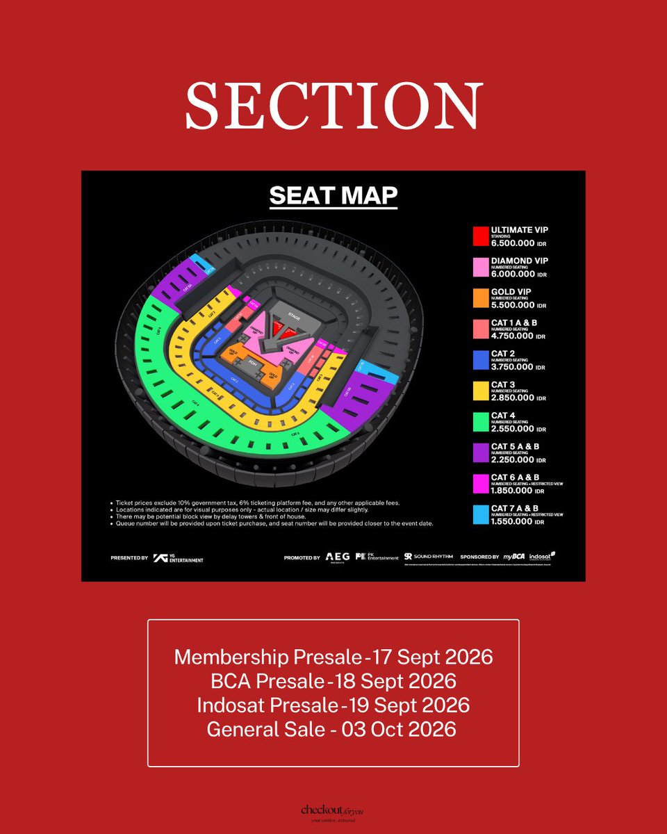 checkoutforyouu's tweet photo. OPEN JASWAR (Jasa War)

BIGBANG 2026-2027 WORLD TOUR < XX : COSMOS > in JAKARTA

FEE : 200k - 550k
‼️ fee payment dibayar setelah secured tiket ‼️

🏷️ jaswar jasa war bigbang cosmos jakarta

‼️ mohon dibaca dengan baik dan pelan-pelan ‼️
details t&amp;c: https://t.co/vyiEEQ5lXr
