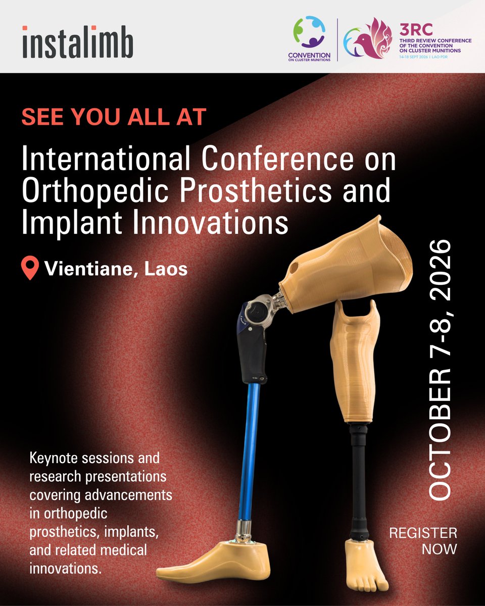 Instalimbindia's tweet photo. Where innovation meets the future of prosthetics. See you in Vientiane!

#Instalimb #Prosthetics #MedicalInnovation #OrthopedicProsthetics #3DPrinting https://t.co/LJGh7r6dar