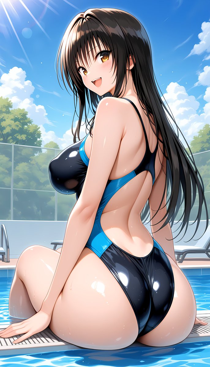 RapidFire072a's tweet photo. 「ねぇ、浮き輪を取ってくれる？💖」
古手川唯 / ToLOVEる
Yui Kotegawa / ToLOVE-Ru

SFW anime-style illustration.
No nudity, no suggestive intent. https://t.co/ONc4ABovFU