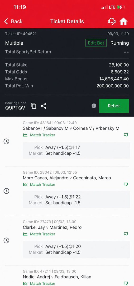 BlaqYonda7's tweet photo. 2026 Blessing 🎾 🪽(Set Handicap)

6.6k odds (Today only )

28k wins 200 million 

Retweet and drop id 

Flex 💪🏼 edit ✍️ ignore 😌 https://t.co/M00oP1M51R