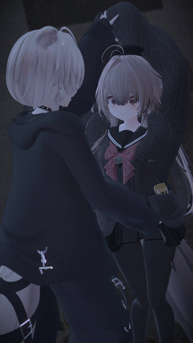 nayutuki_vr's tweet photo. 「残念ながら叫んでも誰も来ないよ～？」

「ﾋｯ!?」
「俺ね～喰べ漁るのが趣味でね　良い声で鳴いてくれよ～？」 https://t.co/xZZ2GjmzDq