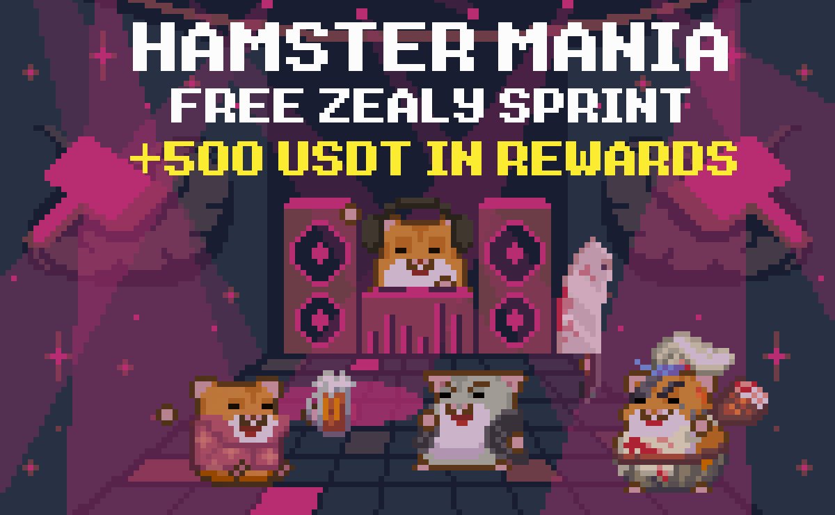 rollercoin_com's tweet photo. 🐹 HAMSTER MANIA SPRINT WITH $500+ IN PRIZES & MORE
Your chance to walk away with more than one reward

🏆 Fight for USDT, RLT, plus the Season Hamster, a 2nd Gen Hamster, or Magic Wool

Climb the leaderboard, complete quests, and prove you're the Ultimate Hamster Collector

👉 Join Zealy Now: https://t.co/zNFzc6JRiA