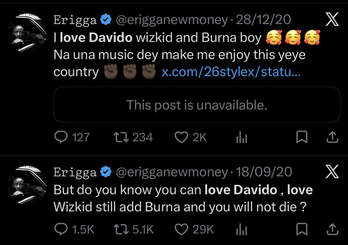 Guccistarbol's tweet photo. Lol Erigga love everybody, na your fave go carry matter wey no concern am for head. https://t.co/SaOXTB4PwH