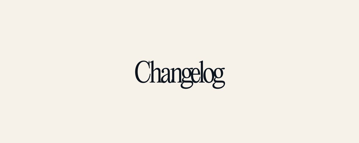 Weekly Change Log (week 34)
