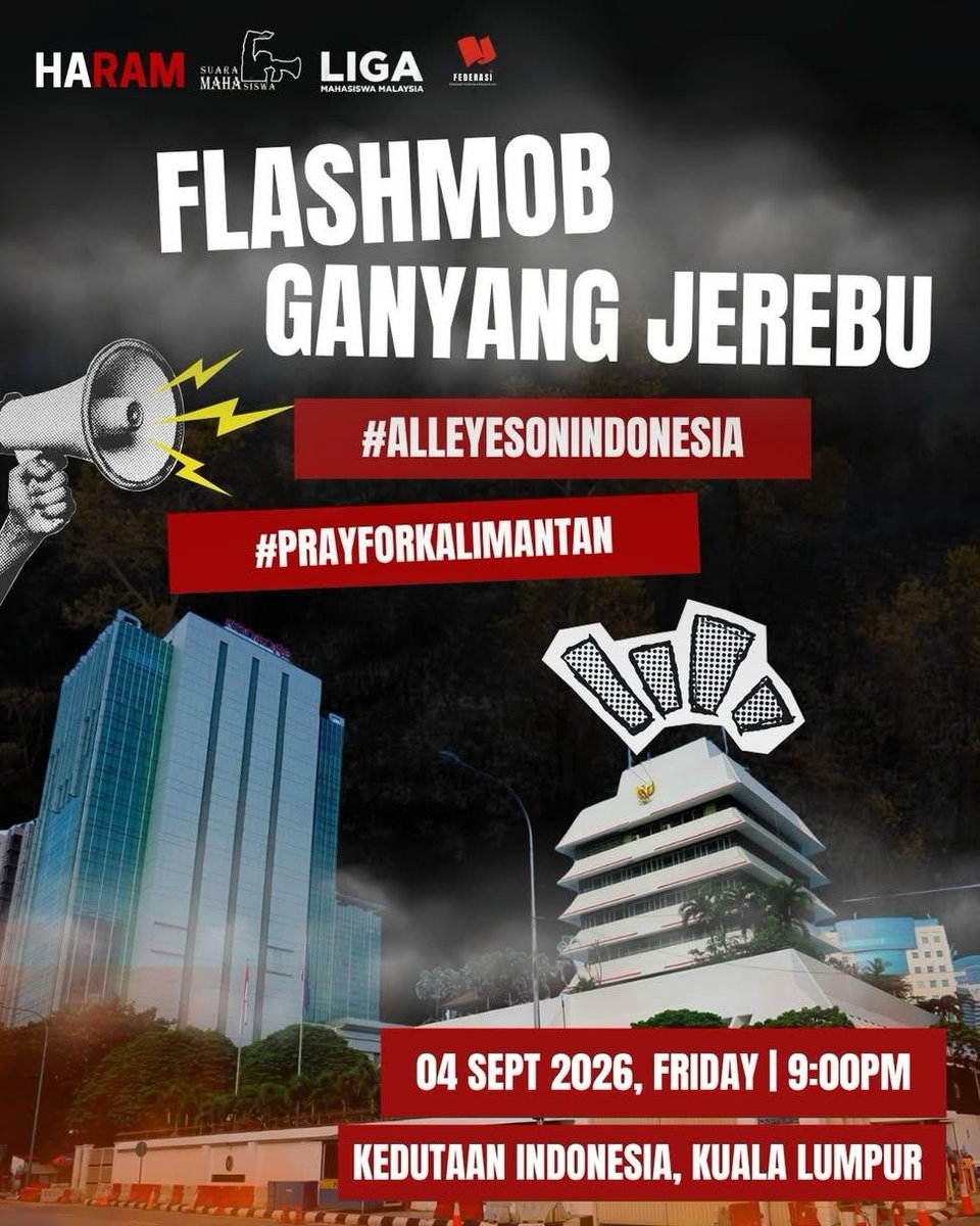 bismillahyuk_'s tweet photo. RAKYAT MALAYSIA MAU AKSI #DEMO  DEPAN KBRI (Kedutaan Besar RI) KUALA LUMPUR 🥳🥳🥳

AKU DUKUNG MALAYSIAN! THANK YOU FOR SPEAK UP!! ❤️❤️❤️

#PrayforKalimantan
#ALLEYESONINDONESIA https://t.co/lFpn5WyA9B
