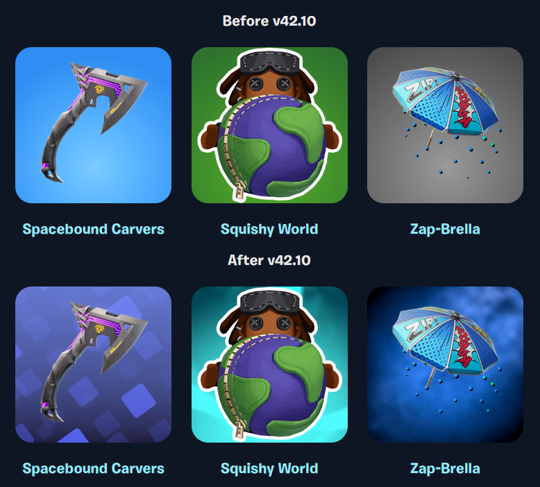FnWiki's tweet photo. #Fortnite v42.10 moved 3 cosmetics to the correct rarity.

Unfortunately there are still many cosmetics that we believe are not correctly placed in Series rarities.
We maintain a list of them here: https://t.co/wEhcPKydGq

@FortniteStatus there's over 300! https://t.co/OQQSJyNRq9
