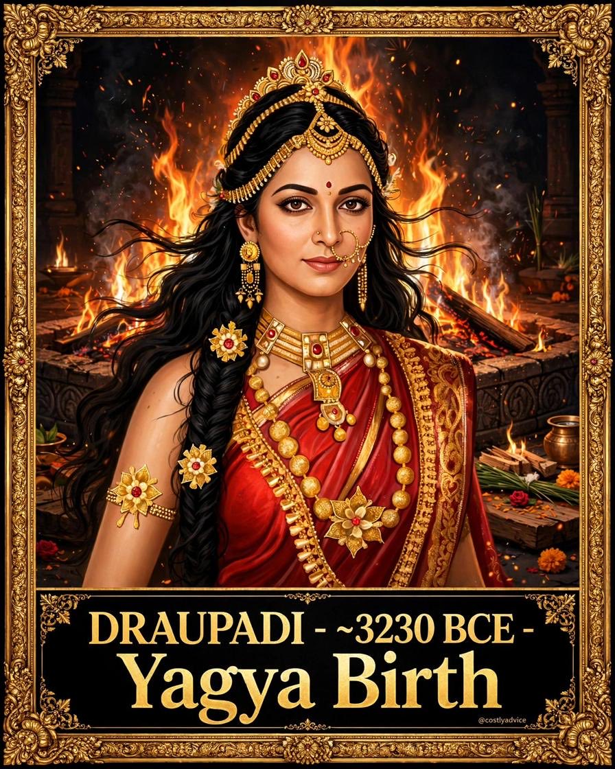 Costlyadvice's tweet photo. 3. The Immortals:

Draupadi - ~3230 BCE - No childhood. Born from Yagya as a grown woman.
Bhishma - ~3394 BCE - Lived 200+ years. Saw 4 generations die.

Bookmark this. Your school books won't teach you this.
What should I decode next? 👇 https://t.co/qv4DMWAUW4