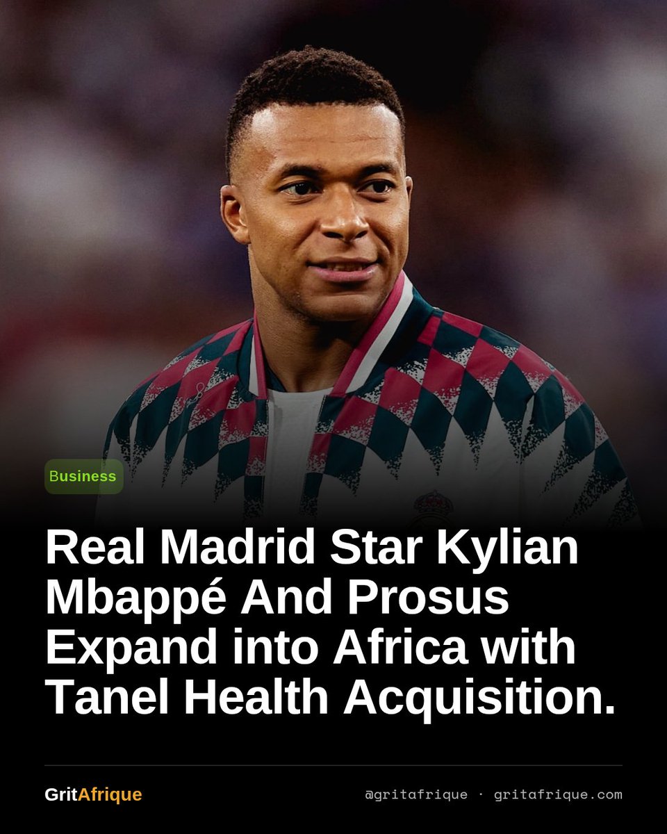 Gritafrique's tweet photo. 🔴 Kylian Mbappé and Prosus backed insurer Alan acquired Dakar’s Tanel Health, gaining 70,000 members in Senegal and Côte d’Ivoire and targeting 1 million African users by 2030 via AI-driven preventive care.

#gritafrique #kyllianmbappe https://t.co/cUEipIQNrA