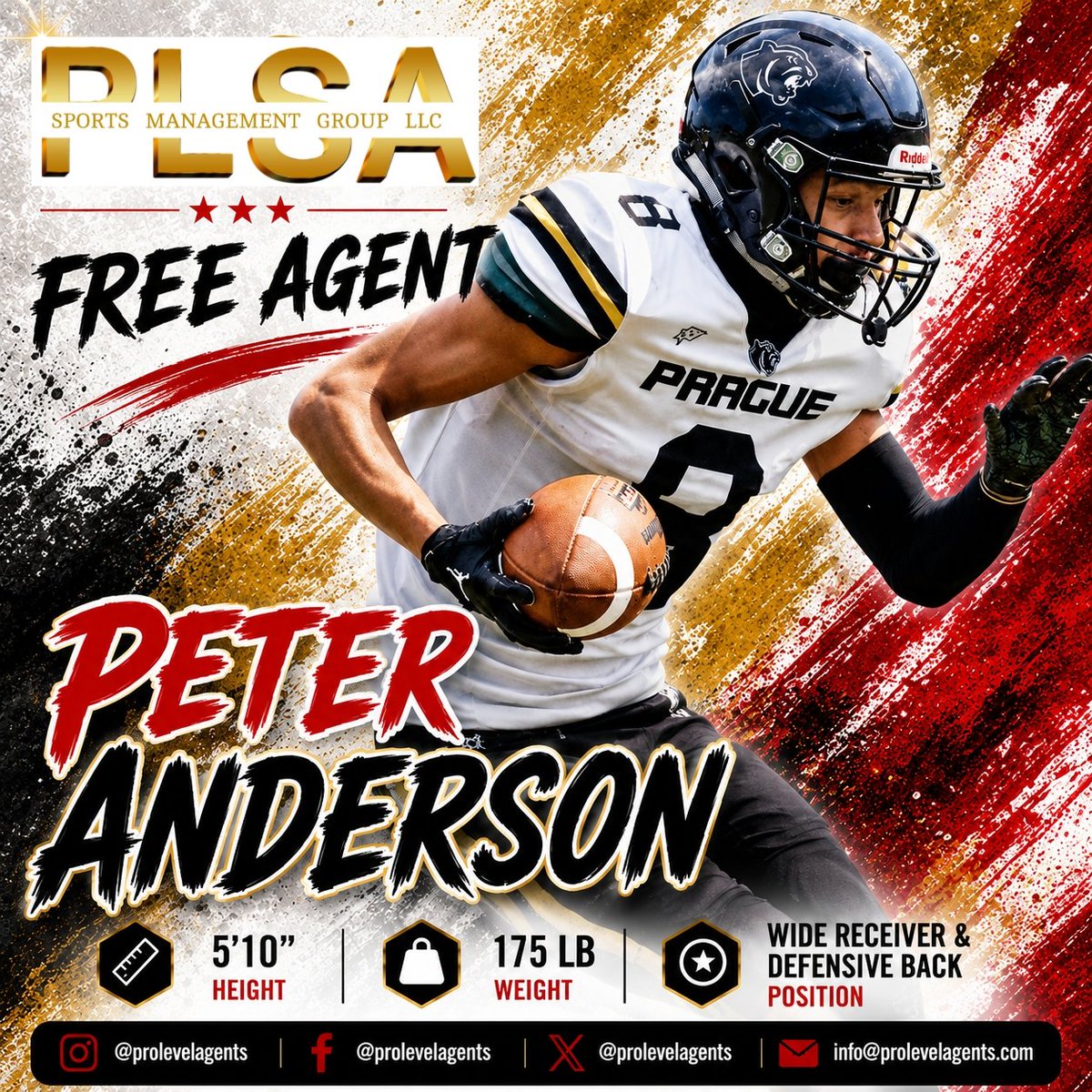 ProLevelAgents's tweet photo. ‼️FREE AGENT - READY TO SIGN FOR 2027‼️

🎥 Film &amp; Info:
https://t.co/Im3DnswJGN

#ArenaFootball #Football #IndoorFootball #NFL #CFL #UFL #LFA #GFL #FreeAgent https://t.co/c8Pby1OxOO