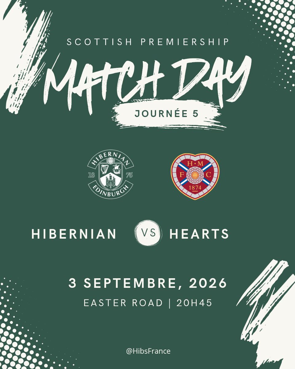 HibsFrance's tweet photo. 🟢⚪️ JOUR DE MATCH ⚪️🟢
EDINBURGH DERBY 
#GoHibs https://t.co/7n58TO67ck