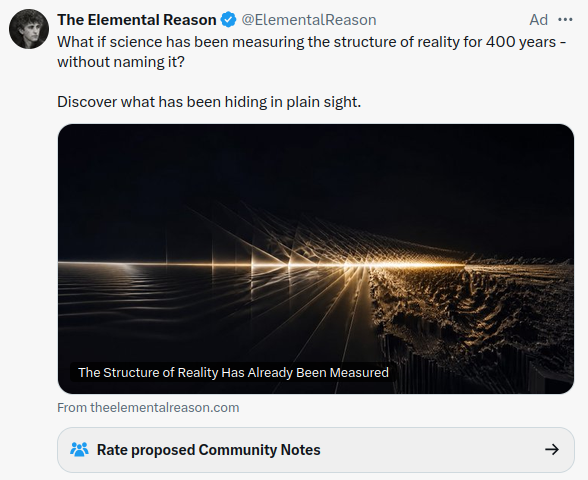 HumanLevelJen's tweet photo. I would say maybe 1/2 of the ads I see on here now are for psychosis-induced theories of everything. https://t.co/TY2kzwL78D