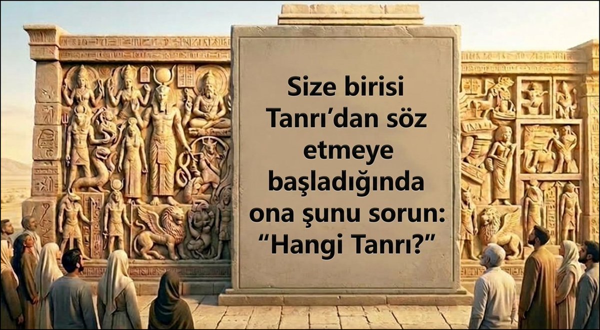 pusula1sozler's tweet photo. Size birisi Tanrı’dan söz etmeye başladığında ona şunu sorun: "Hangi Tanrı?" 

#Ateizm
#Mitoloji
#Felsefe
#Düşünce 
#Sorgulama
#DinFelsefesi https://t.co/VmcCO1361B