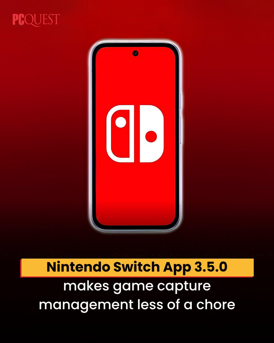 pcquest's tweet photo. Nintendo Switch App 3.5.0

Update adds sorting, server deletion, and capture dates, making game clip and screenshot management much easier.

Read More: https://t.co/nJDF8qO8wy

#PCQuest #NintendoSwitch #Gaming https://t.co/pfJhNQqJh8