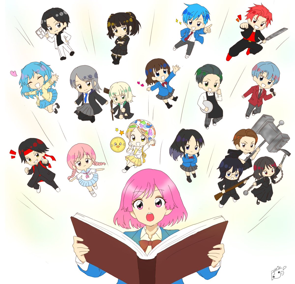 Purin_Aradomo__'s tweet photo. ⚠️ファンアート.二次創作⚠️

✒️ときめきステーショナリーズ📐
     ~ ブラン・ニュー・ワールド~

💬色んなジャンルの漫画の世界に行くのが面白くて、キャラ一人一人の個性もあってとっても面白かったです🥰
殺陣めちゃくちゃかっこよかったな…

 #ときステBNW 
#プリンのお絵描き記録 #ゆま活 https://t.co/HfyCxSbyXS