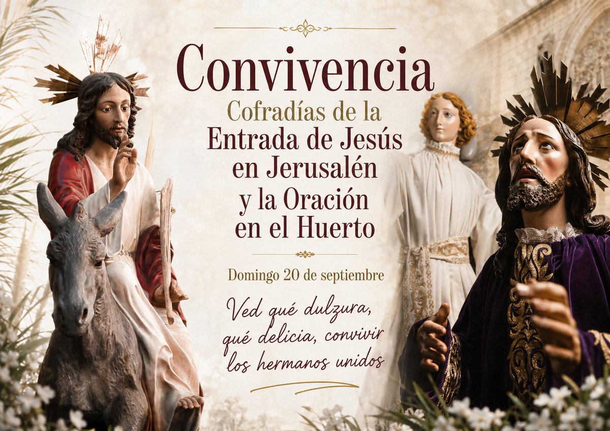 HuertoSoria's tweet photo. 🌿 CONVIVENCIA 2026 🌿

El próximo domingo 20 de septiembre volvemos a celebrar nuestra convivencia junto a nuestros hermanos de La Entrada de Jesús en Jerusalén, este año en la Cuadrilla de San Esteban. https://t.co/OGiXiHOZyS