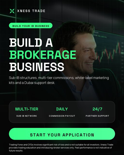 xnesstrade's tweet photo. Build a brokerage business. Daily payouts. 24/7 partner support. Multi-tier sub-IB network.
Ready to scale?
Start your application
https://t.co/3AMALkQ9me
#Forex #PassiveIncome #Trading #MakeMoneyOnline #FinancialFreedom https://t.co/0RZwY5VYyf
