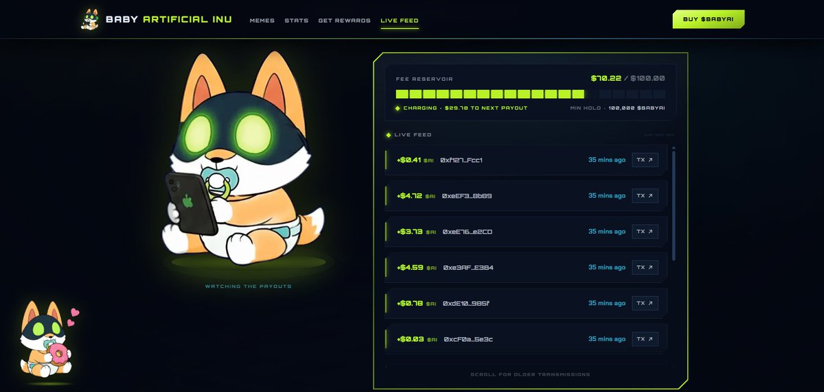 _BABYAI's tweet photo. Next $AI Distribution for solana:BN2gkW3VSv1HkghfbH265voaSDPxDVkVb65xAhkYpump holders loading 

@ArtificiallyInu lets win https://t.co/SkS6kAWV0t
