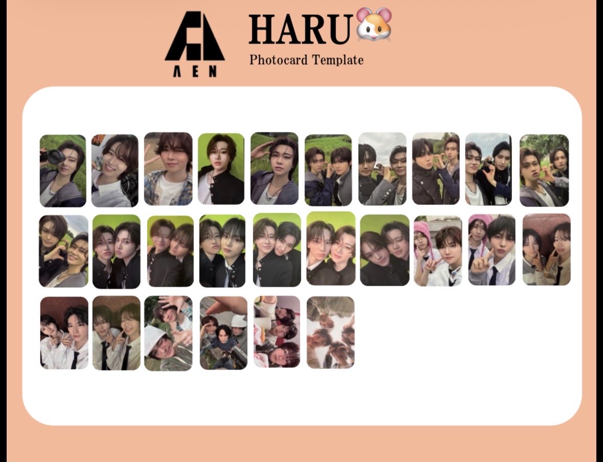 kkrggyon's tweet photo. AEN 『A NEW ERA OF NOW』
- Photocard Template | トレカ一覧｜포카 리스트

- JIYONG / ジヨン
- BOMIN / ボミン
- KYUHYUN / ギュヒョン
- HARU /ハル

ご自由にお使いください♪

#AEN #에이엔 #지용 #보민 #규현 #하루　
#ジヨン #ボミン #ギュヒョン #ハル https://t.co/3Lif0eOBtt