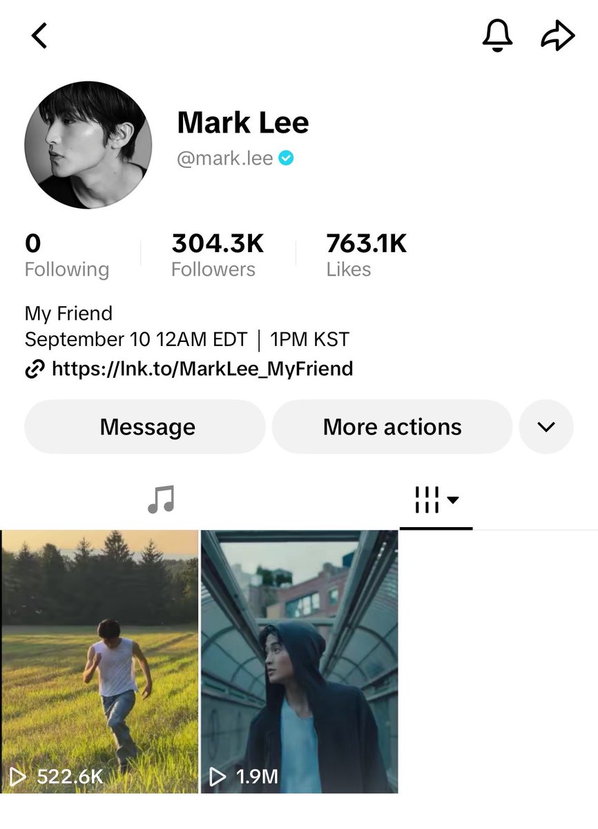 flowaaid's tweet photo. user mark.lee on TikTok already got its blue checkMARK 🩵😍 https://t.co/qmXKq5nECM