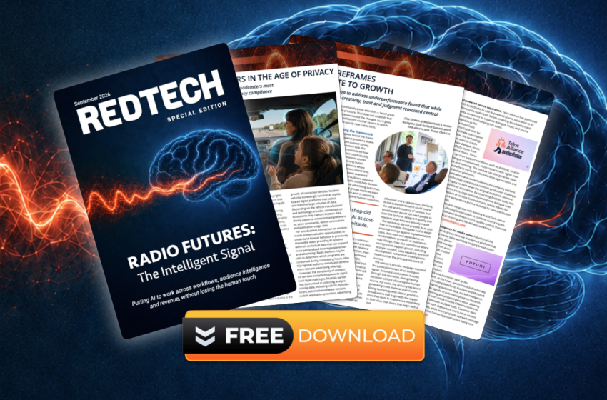 RedTech_News's tweet photo. AI doesn’t have to replace radio to transform it.
Our latest publication, “Radio Futures: The Intelligent Signal,” explores how AI can remove repetitive work, unlock data and give people more room to create.
Read or download it free.
👉 🔗 https://t.co/z1IhWMaCwH
#RedTechNews https://t.co/ic4fKfjTx1