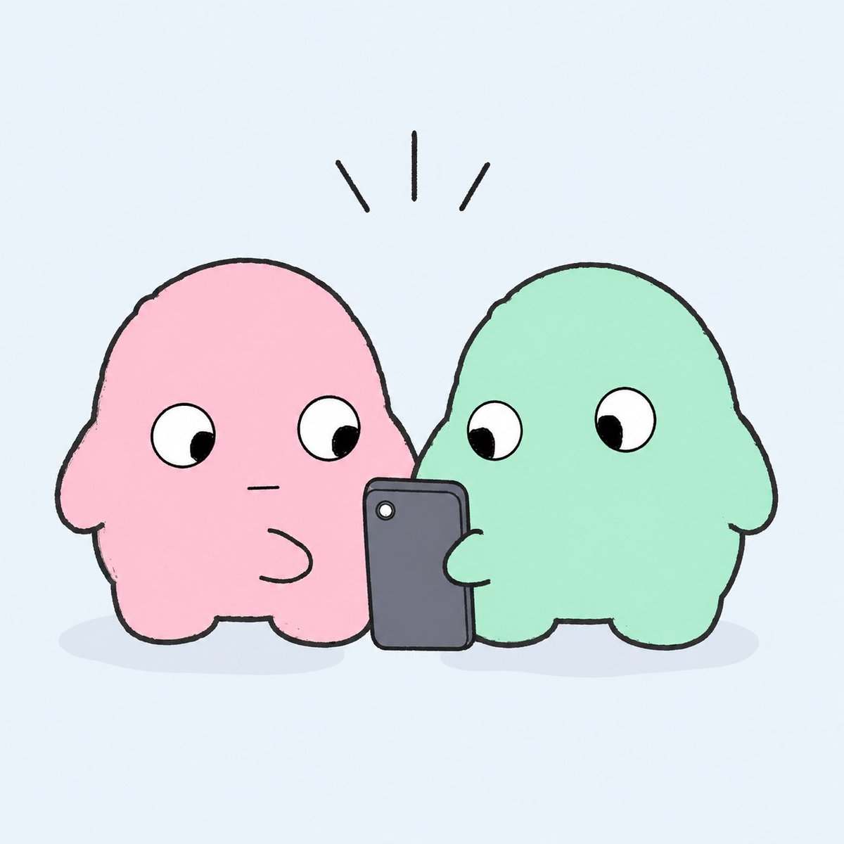 Puffies__'s tweet photo. Little gods of the pastel void
checking what the nebula just sent them.

Bound by the balloon.

Bound to each other.

Bound to what they just saw. ✨ https://t.co/LxYVPZxP5q