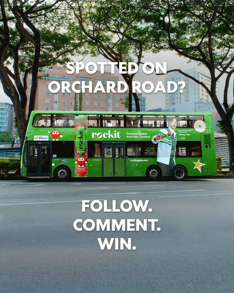 envyofyibo's tweet photo. Rockit Apple Instagram

"The Rockit™ bus is out and about in Singapore. Keep an eye out for it! 🍎"

Singaporean don't forget to board Rockit Apple x Yibo bus💚
#WangYibo https://t.co/MSNkeQ1ASG