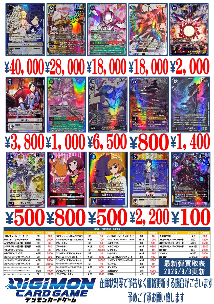 CARDWINGS秋葉原駅前店【デジモンカード専用アカウント】 on X