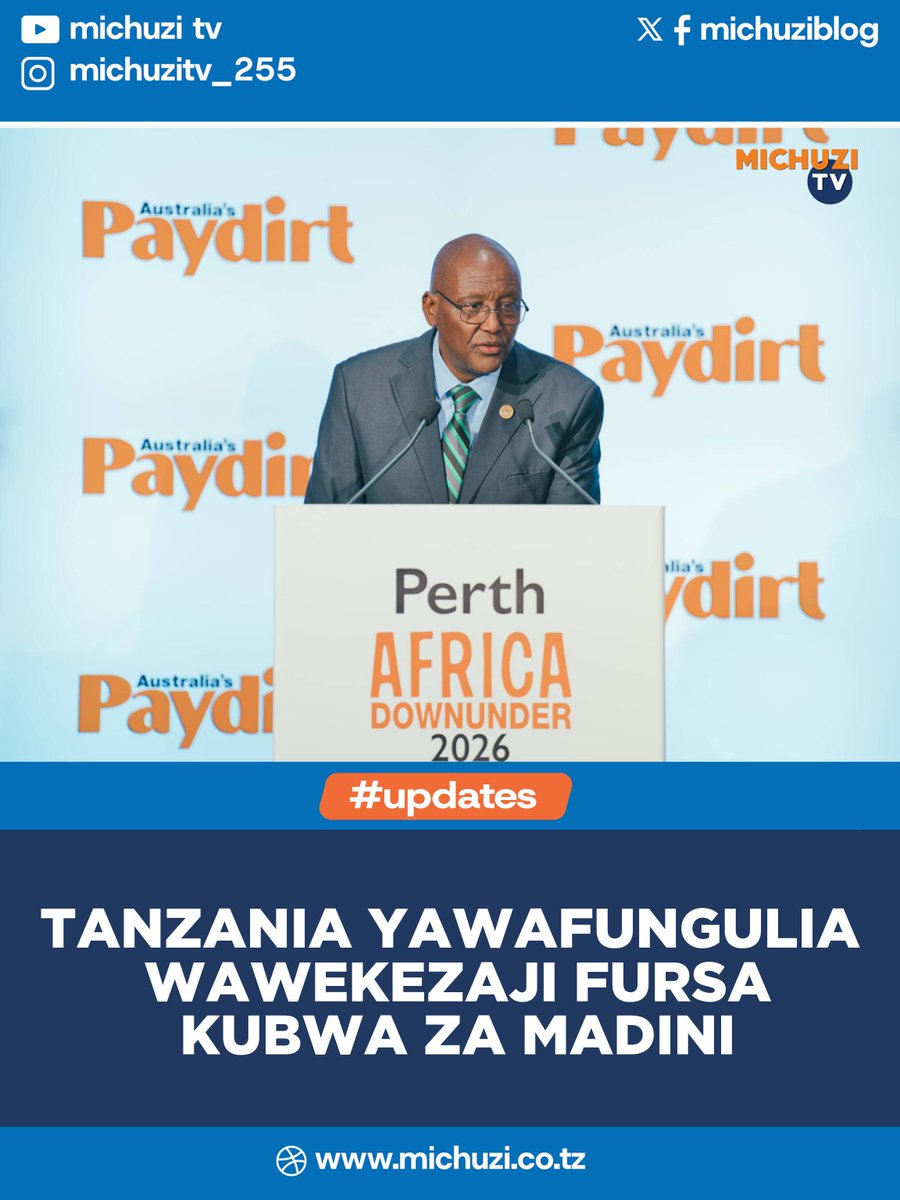 michuziblog's tweet photo. #michuzitv_updates :-

...YASEMA: TUNA MADINI, TUKO TAYARI KWA UWEKEZAJI

Tanzania imewaalika wawekezaji wa kimataifa kuchangamkia fursa katika Sekta ya Madini, ikieleza kuwa Serikali imeendelea kuboresha mazingira ya uwekezaji, kuongeza utafiti...
👇

https://t.co/aRsf44PeXg https://t.co/DHK4xSrqdY